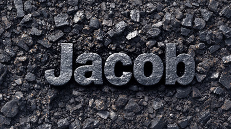 Coal personalized name postcard perfect for decor.の素材