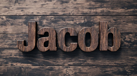 Wooden Ebony personalized name postcard perfect for decor.の素材
