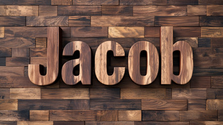 Wooden Teak personalized name postcard perfect for decor.の素材
