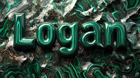 Malachite Crystal personalized name postcard perfect for decor.の素材