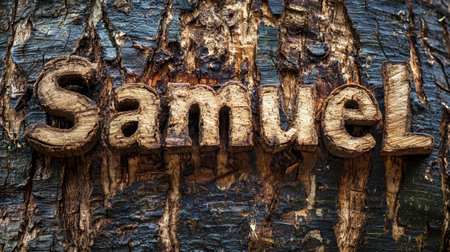 Bark personalized name postcard perfect for decor.の素材