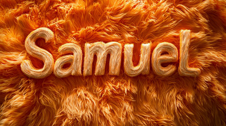Orange Fur personalized name postcard perfect for decor.の素材