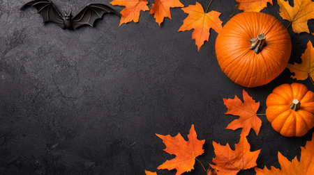 Creative Halloween party background with copy space.の素材