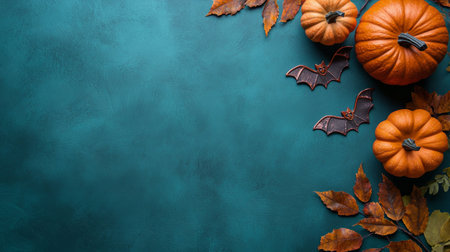 Creative Halloween party background with copy space.の素材