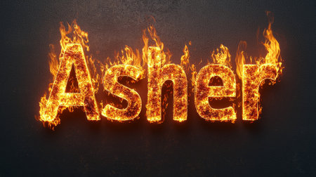Fire personalized name postcard perfect for decor.の素材
