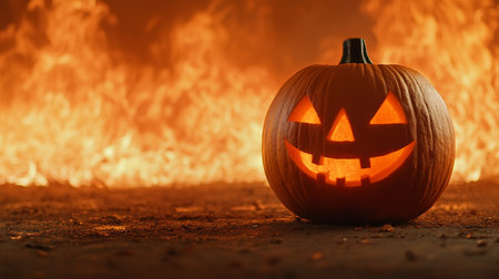 Creative Halloween party background with copy space.の素材
