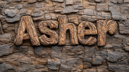 Bark personalized name postcard perfect for decor.の素材