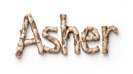 Personalized postcard perfect for decor created in Birch Twig Letters.の素材