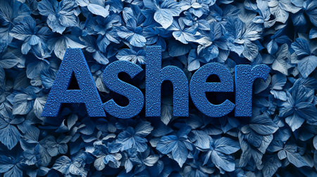 Blue personalized name postcard perfect for decor.の素材
