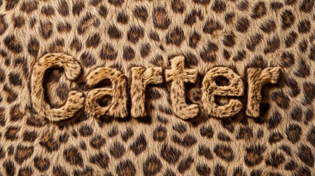 Leopard Fur personalized name postcard perfect for decor.の素材