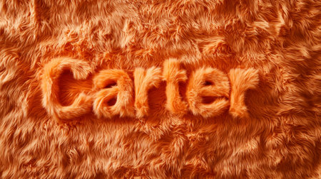 Orange Fur personalized name postcard perfect for decor.の素材