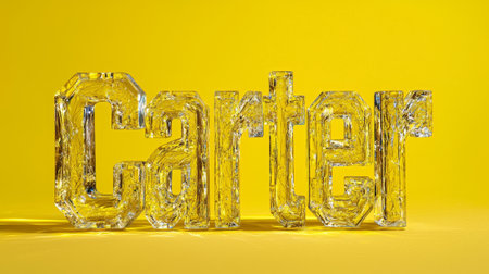 Yellow Glass personalized name postcard perfect for decor.の素材