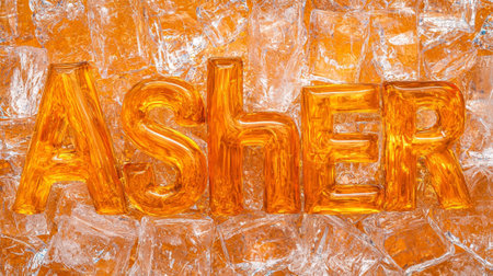 Orange Glass personalized name postcard perfect for decor.の素材