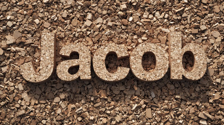 Cork personalized name postcard perfect for decor.の素材