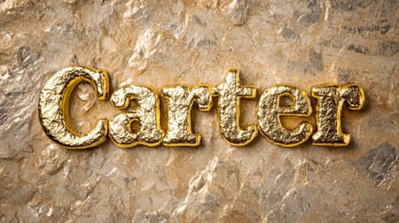 Golden personalized name postcard perfect for decor.の素材
