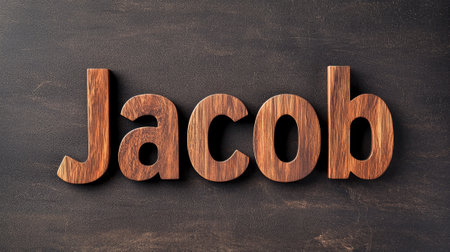 Wooden Mahogany personalized name postcard perfect for decor.の素材