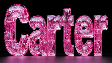 Pink Glass personalized name postcard perfect for decor.の素材