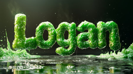 Green Slime personalized name postcard perfect for decor.の素材