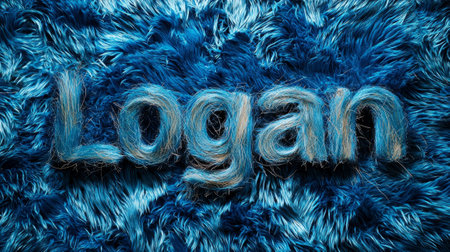Blue Fur personalized name postcard perfect for decor.の素材