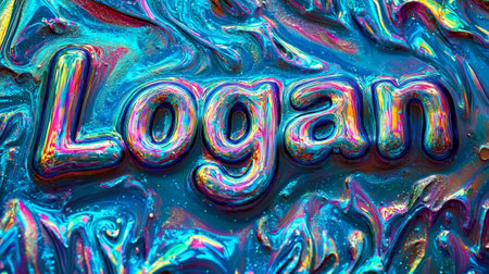 Holo Slime personalized name postcard perfect for decor.の素材