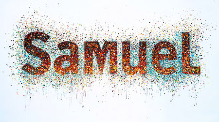 Personalized postcard perfect for decor created in Pointillism.の素材