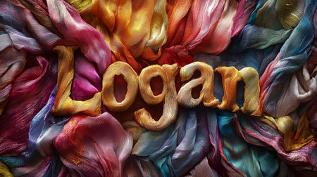 Silk personalized name postcard perfect for decor.の素材