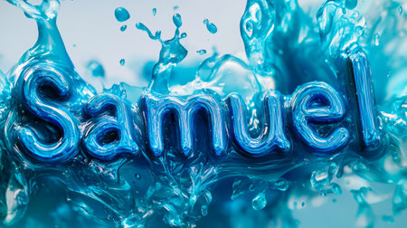 Blue Slime personalized name postcard perfect for decor.の素材