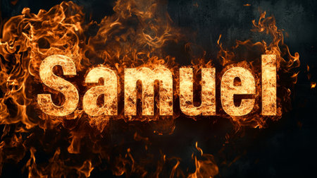 Fire personalized name postcard perfect for decor.の素材