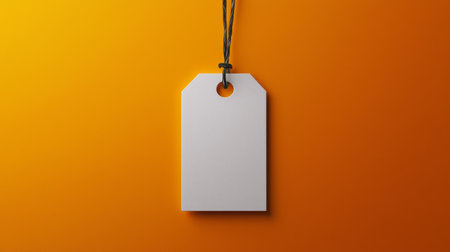 Empty minimalistic product price tag on creative textured background.の素材