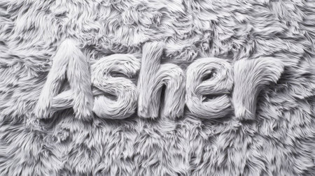 Grey Fur personalized name postcard perfect for decor.の素材