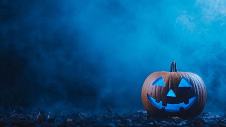 Creative Halloween party background with copy space.の素材