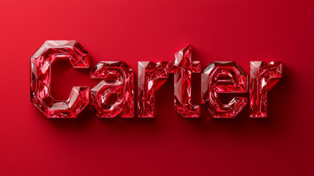 Red Glass personalized name postcard perfect for decor.の素材