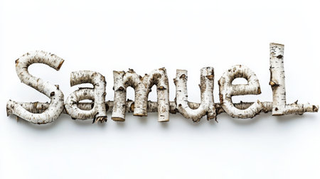 Personalized postcard perfect for decor created in Birch Twig Letters.の素材