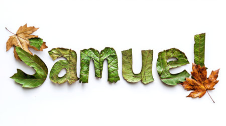 Personalized postcard perfect for decor created in Leaf Lettering.の素材