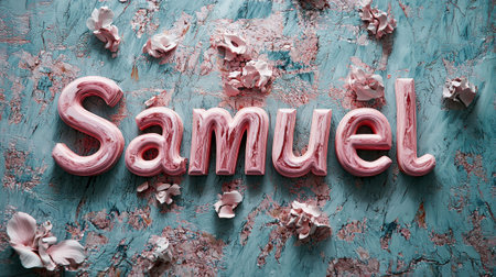 Rose Marble personalized name postcard perfect for decor.の素材