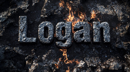 Obsidian Stone personalized name postcard perfect for decor.の素材