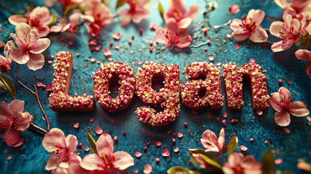 Spring personalized name postcard perfect for decor.の素材