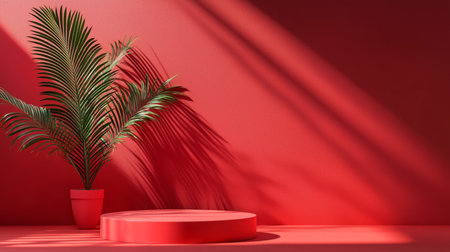 Abstract flat podium on creative background.の素材