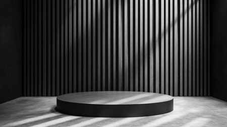 Abstract flat podium on creative background.の素材