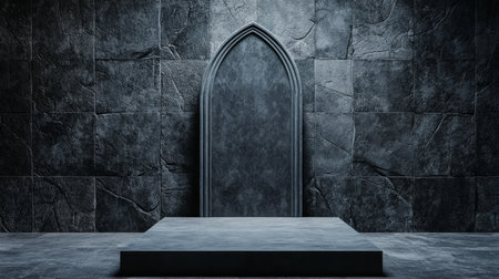 Abstract flat podium on creative background.の素材