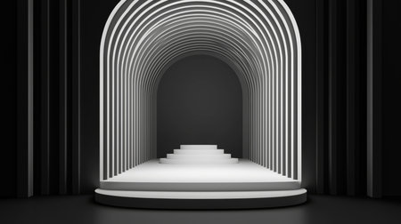 Monochrome Creative Flat Podium.の素材