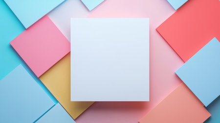 3D Isometric Creative Blank Sheet Design Template.の素材