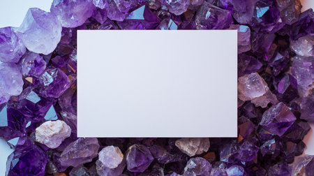 Amethyst Crystal Creative Blank Sheet Design Template.の素材