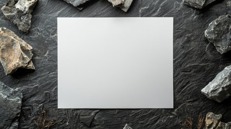 Slate Stone Creative Blank Sheet Design Template.の素材