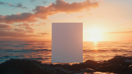 Sunset Creative Blank Sheet Design Template.の素材