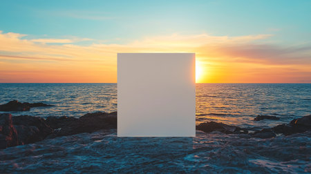 Sunset Creative Blank Sheet Design Template.の素材