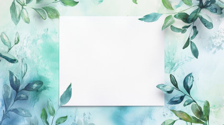 Watercolor Creative Blank Sheet Design Template.の素材