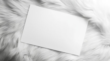 White Fur Creative Blank Sheet Design Template.の素材