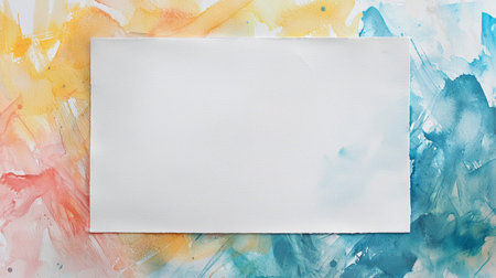 Watercolor Creative Blank Sheet Design Template.の素材