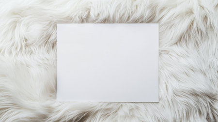 White Fur Creative Blank Sheet Design Template.の素材